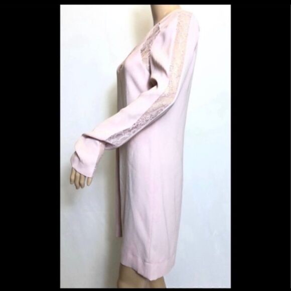 BCBGMAXAZRIA PAYTEN LACE-INSERT SHIFT DRESS - Picture 4 of 7